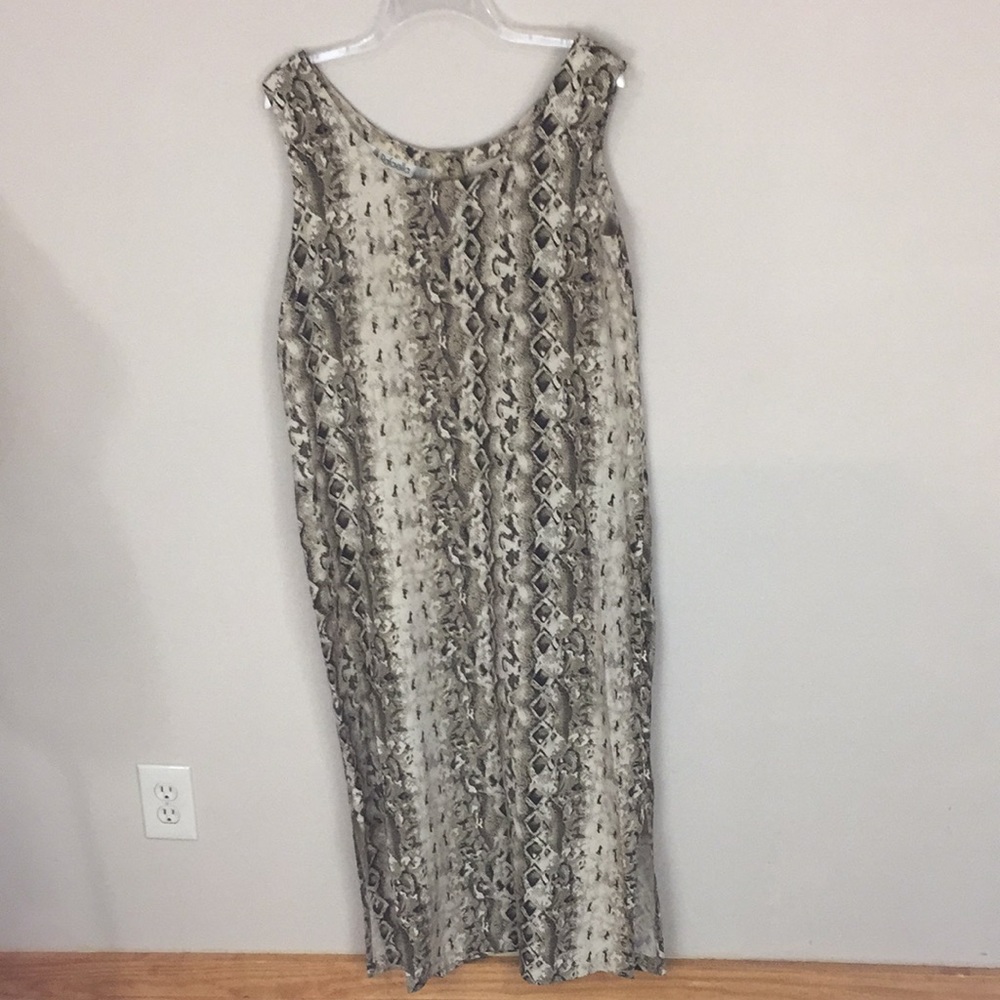 Rafaella Silk Sleeveless Snakeskin Dress Size 12